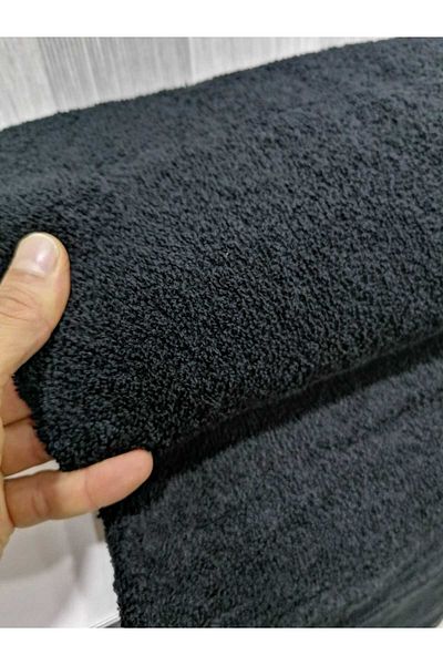 MEŞELİ TEKSTİL 2 Pieces Black 90x150 cm Spa Bath Beach Sauna Yogo Fitness Sports Towel King Size