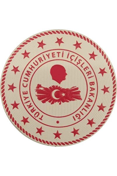 Sim Nakış Içişleri Bakanlığı Türkiye Cumhuriyeti Silikon Baskı Arma Patc Peç 7×7 Cm Cırt Bantlı