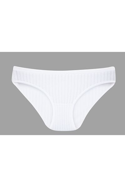 Ramior Pack of 5 100% Cotton Bikini Panties Chain Stitching Breathable Fabric