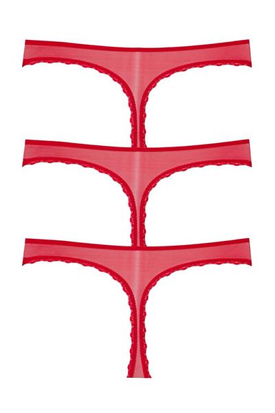 Miss Blue Moon New Year's Special Collection Red Panties 3-Piece 444
