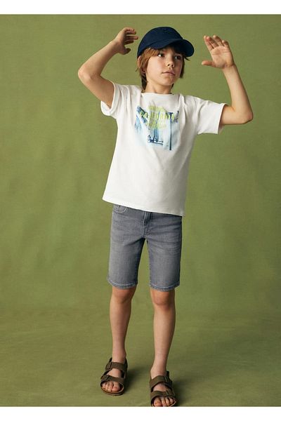 MANGO Kids Baumwoll-Jeansshorts
