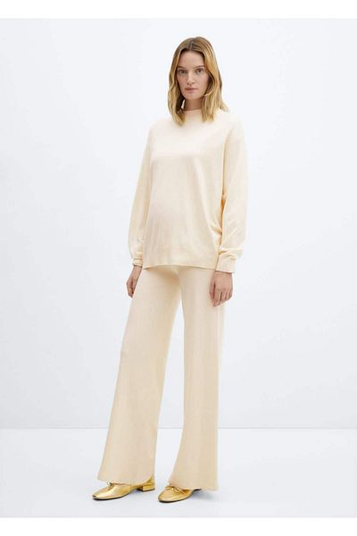 MANGO Woman Knitwear wideleg pants