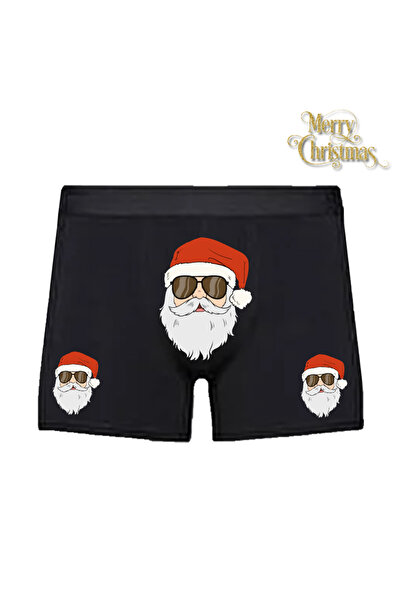 HediyeMania هدية عيد الميلاد سانتا كلوز مطبوعة Espirili الملاكم الأسود للرجال...