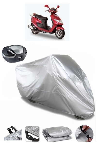 AUTOLION حقيبة خلفية سوزوكي AN 125 HK متوافقة مع القماش المشمع للدراجات النار...