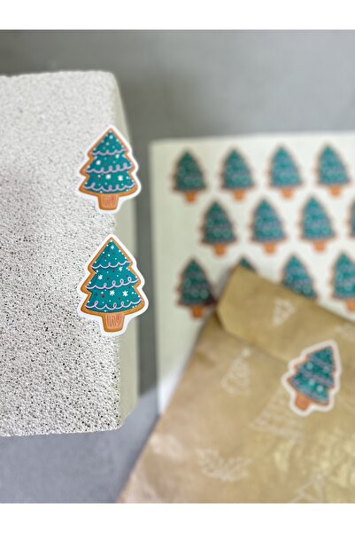 mey OFFICIAL استيكر كوكيز موديل شجرة صنوبر 6 سم 26 قطعة
