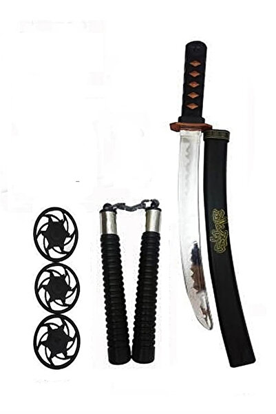 Numaca Oyuncak Ninja Samuray Kılıç ve Mınçıka Seti Ninja Yıldız Fırlatma Bıça...