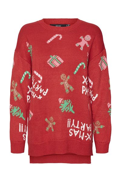Vero Moda Strickpullover VMXMASPARTY LS H/L O-BOYUN ÇEKME. Noel EXC