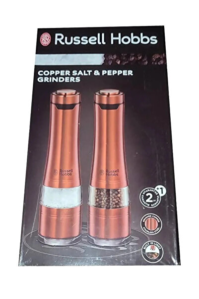 RUSSELL HOBBS Tuz Ve Karabiber Değirmeni Elektrikli Set, Bakır, Metal 28011-56