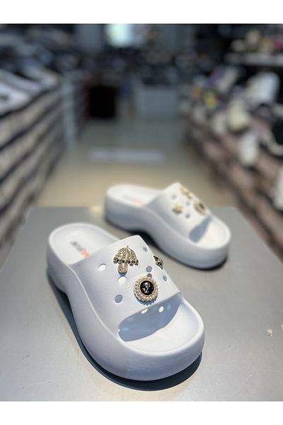 Akınal Bella Papuci de damă cu talpă înaltă Stone