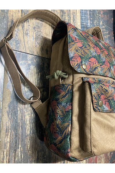 Street Bag Ethnic Αυθεντικό σακίδιο πλάτης με μποέμ με κάλυμμα Καθημερινή χρήση σε κάμπινγκ ταξιδιού
