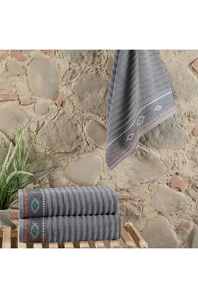 Sarev Πετσέτα Bediz 100% Cotton Grey 80*150