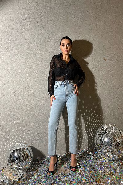Seda Yalçın Atelier Blue Zr Cut-Cut Straight Jeans