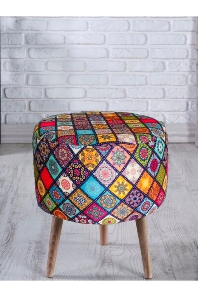 tubihome Digital Desenli Puf