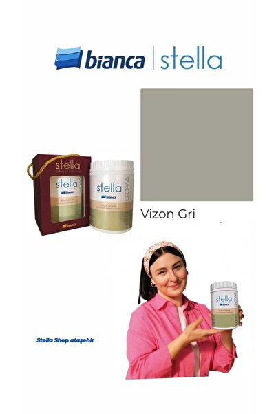 Bianca Stella Su Bazlı Saf Akrilik Boya 500ml - Vizon Gri