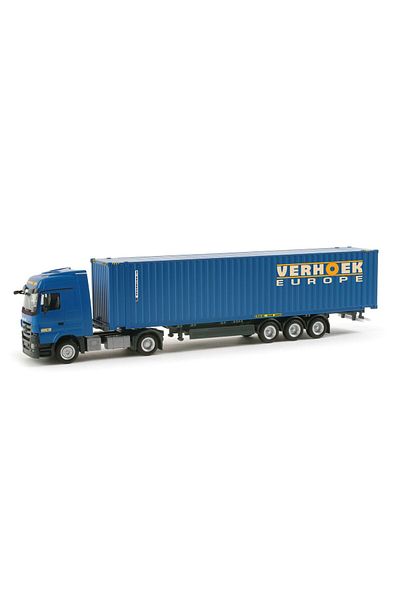 Herpa 1:87 Ho Mercedes-Benz Actros LH container trailer ( Verhoek -NL) Miniature MODEL 20 Cm