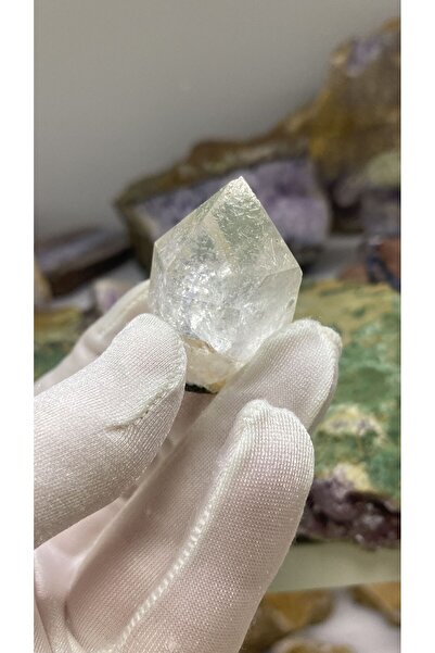 Queensbijuteri Gerçek Şeffaf Kristal Kuvars İşlenmemiş Ham Doğal Kütle Taş (D...