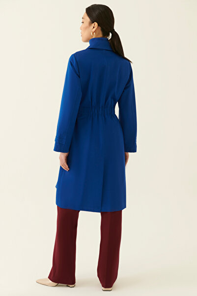 Perspective Anderson Regular Fit Men's Collar Below Knee Parliament Color Women's Trench Coat