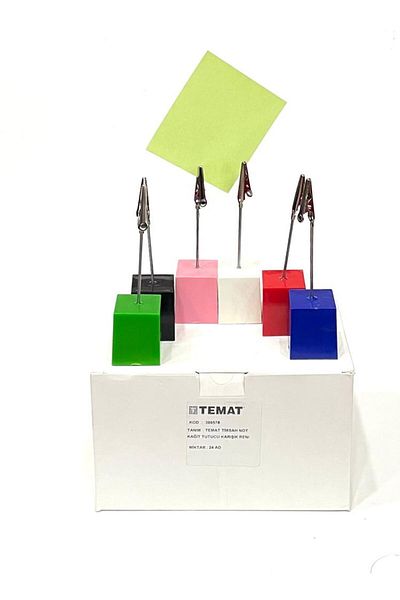 Temat TİMSAH MUTHED NOTE PAPER HOLDER MIXED COLOR 24 PACK (1 PACK)