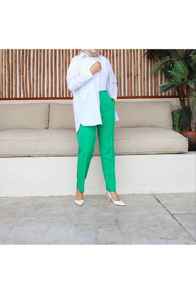 DEVRAN Emerald Green Large Size Pocket Classic Trousers