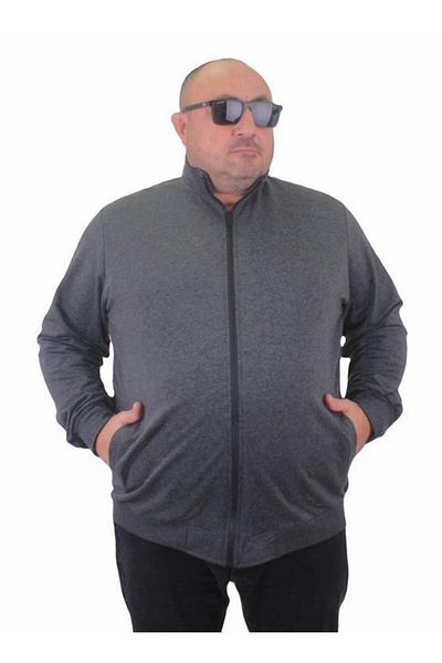 Starbattal Φούτερ με φερμουάρ Basic Seasonal Plus Size 22750 ANTHRACITE