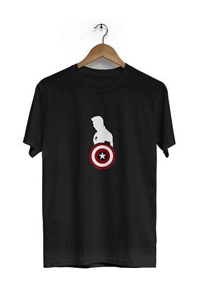 Pisa Art Καπετάνιος Αμερικής Crew Neck κοντομάνικο μπλουζάκι Bll3774