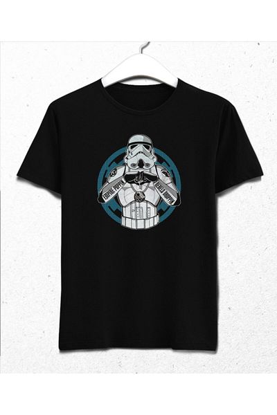 Pisa Art Ανδρικό μαύρο μπλουζάκι Starwars Empire Poppin