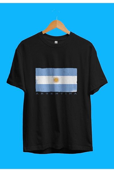 Pisa Art Υπερμεγέθη μπλουζάκι Unisex με θέμα την Αργεντινή με σημαία