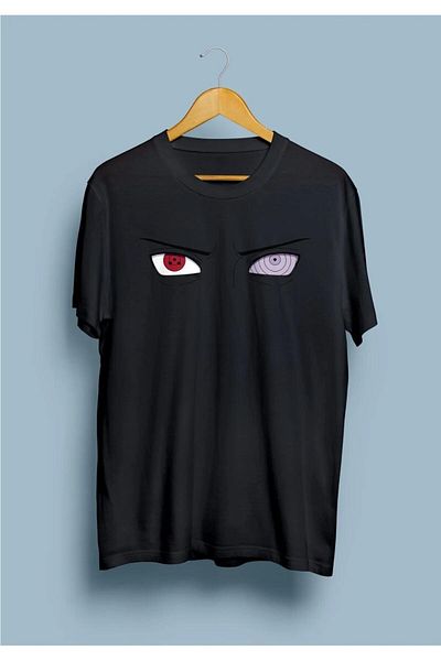 Pisa Art Μπλουζάκι με στάμπα με σχέδιο Sharingan και Rinnegan Eye