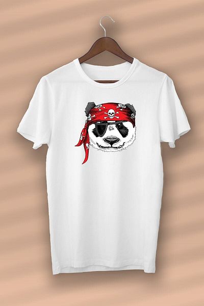 Pisa Art Cute Panda Printed Organic Cotton White -unisex- Γυναικείο-ανδρικό - T-shirt Nux Boutique