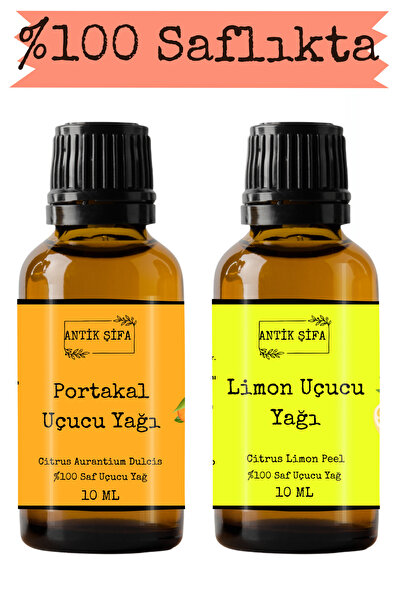 Antik Şifa Portakal Yağı Ve Limon Yağı - 10 ml 10 ml (%100 SEYRELTİLMEMİŞ, DO...