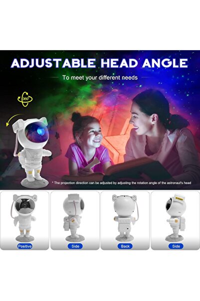 Mumifo Astronot Görünümlü Galaksi Projeksiyon Lamba