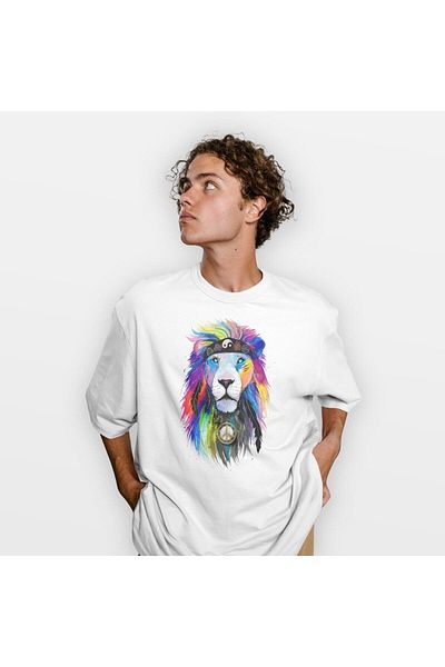 Pisa Art Peace Aslan Design Μπλουζάκι με στάμπα Oversize (unisex) Oversize T-shirt