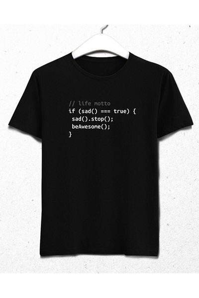 Pisa Art Life Motto Ανδρικό Μαύρο T-Shirt