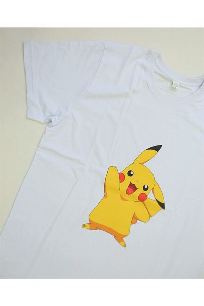 Pisa Art Μπλουζάκι με στάμπα χαρακτήρων Pokemon με λαιμόκοψη - Pikachu