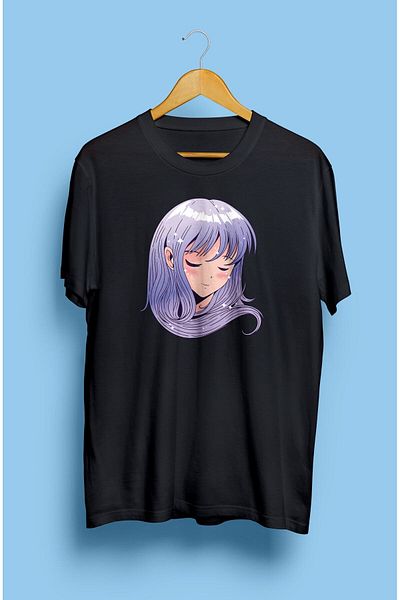 Pisa Art Μπλουζάκι Unisex με Μωβ Μαλλιά Λιλά Νεαρό Κορίτσι με στάμπα