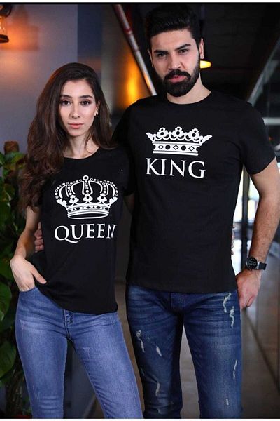 Pisa Art Αγαπητέ Μπλουζάκι Συνδυασμών King Queen Crown