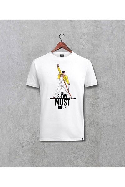 Pisa Art Freddie Mercury Show Must Go Design Μπλουζάκι με στάμπα (unisex).