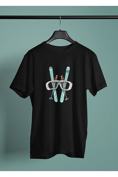 Pisa Art Μπλουζάκι Ski 'με στάμπα Crew Neck