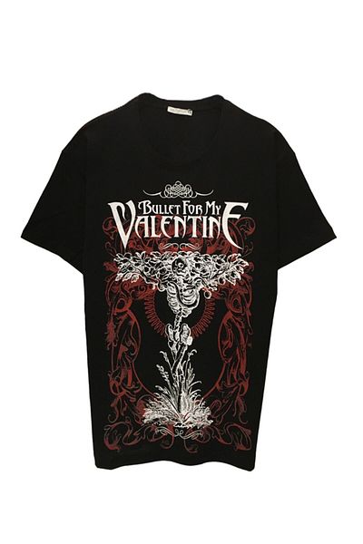 Pisa Art UNISEX OVERSIZE ROCK MUSIC BULLET FOR MY VALENTINE PRINTED BLACK T-shirt