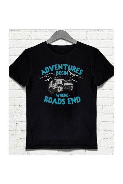 Pisa Art Ανδρικό μπλουζάκι Offroad Begin Black