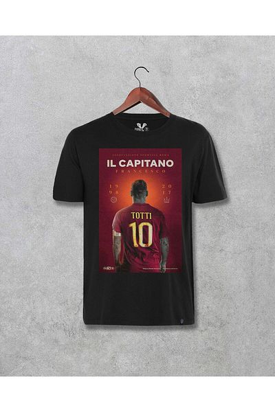 Pisa Art Μπλουζάκι Francesco Totti Roma Captain με ειδικό σχέδιο και ειδική εκτύπωση (unisex).