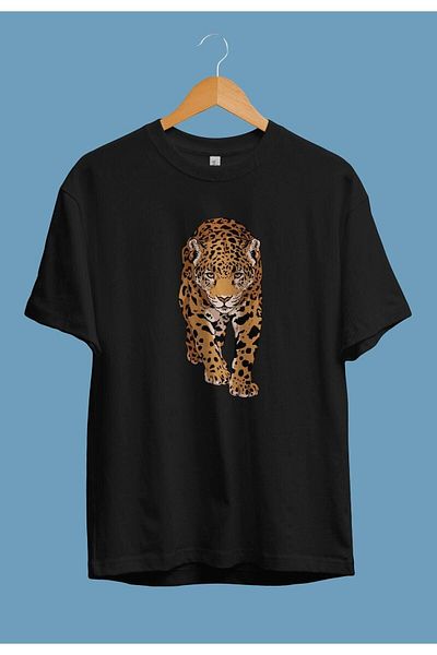Pisa Art Μπλουζάκι Unisex με στάμπα Leopard Design Oversize