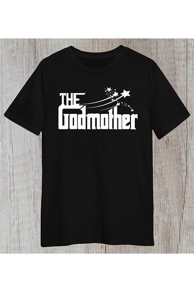 Pisa Art The Godmother Mother Gift Mafia Design Text Printed Unisex Regular Tshirt