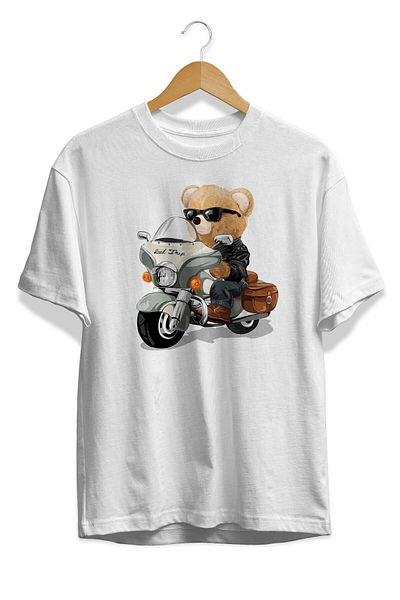 Pisa Art Motor Lover Biker Cool Bear Taddy Bear Unisex Ανδρικό T-Shirt