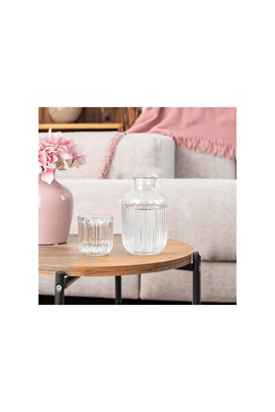 HEYBENİDOLDUR MS MORRY Başucu Cam Sürahi Ve Bardak Şeffaf 14976