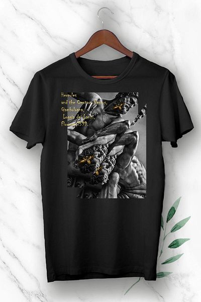 Pisa Art Unisex εμπριμέ μαύρο μπλουζάκι