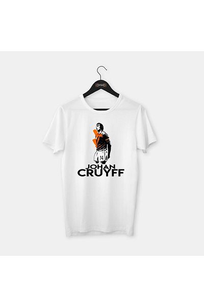 Pisa Art Johan Cruyff - Σειρά Special Drawing Design Legends, χτενισμένο βαμβακερό μπλουζάκι