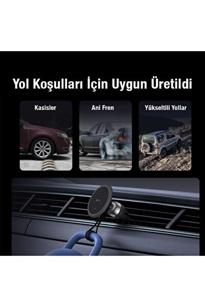 Baseus Yeni Nesil 360 Derece Döner Başlıklı Mıknatıslı Havalandırma Araç Tutucu