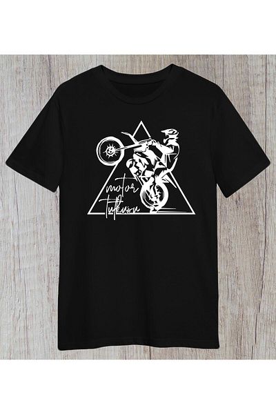 Pisa Art Κανονικό μαύρο μπλουζάκι Unisex Motor Passion
