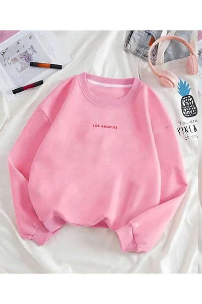 Jooy Company Φούτερ Los Angeles Printed Crew Neck Oversize